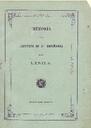 MEMORIA DEL INSTITUTO DE SEGUNDA ENSEÑANZA, 1/1/1864, pàgina 1 [Pàgina]