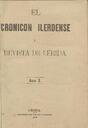 CRONICÓN ILERDENSE, EL, 1875, INDICE, page 1 [Page]