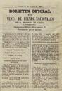 BOLETÍN OFICIAL DE LA VENTA DE BIENES NACIONALES DE LA PROVÍNCIA DE LÉRIDA, 31/1/1859, pàgina 1 [Pàgina]