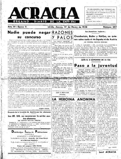 ACRACIA, 17/3/1938 [Issue]