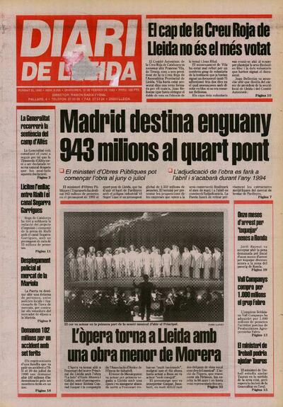 DIARIO DE LÉRIDA , 12/2/1993 [Issue]