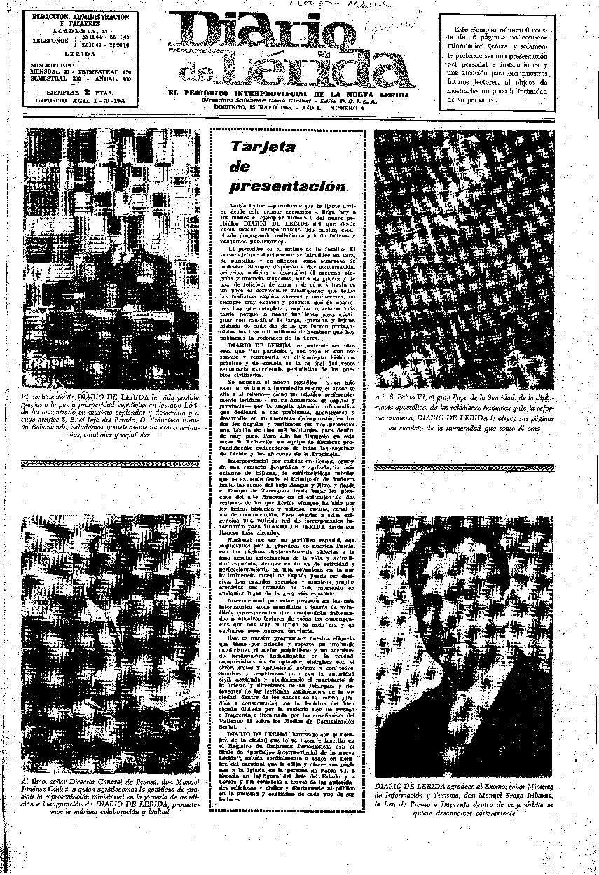 DIARIO DE LÉRIDA , 15/5/1966 [Exemplar]