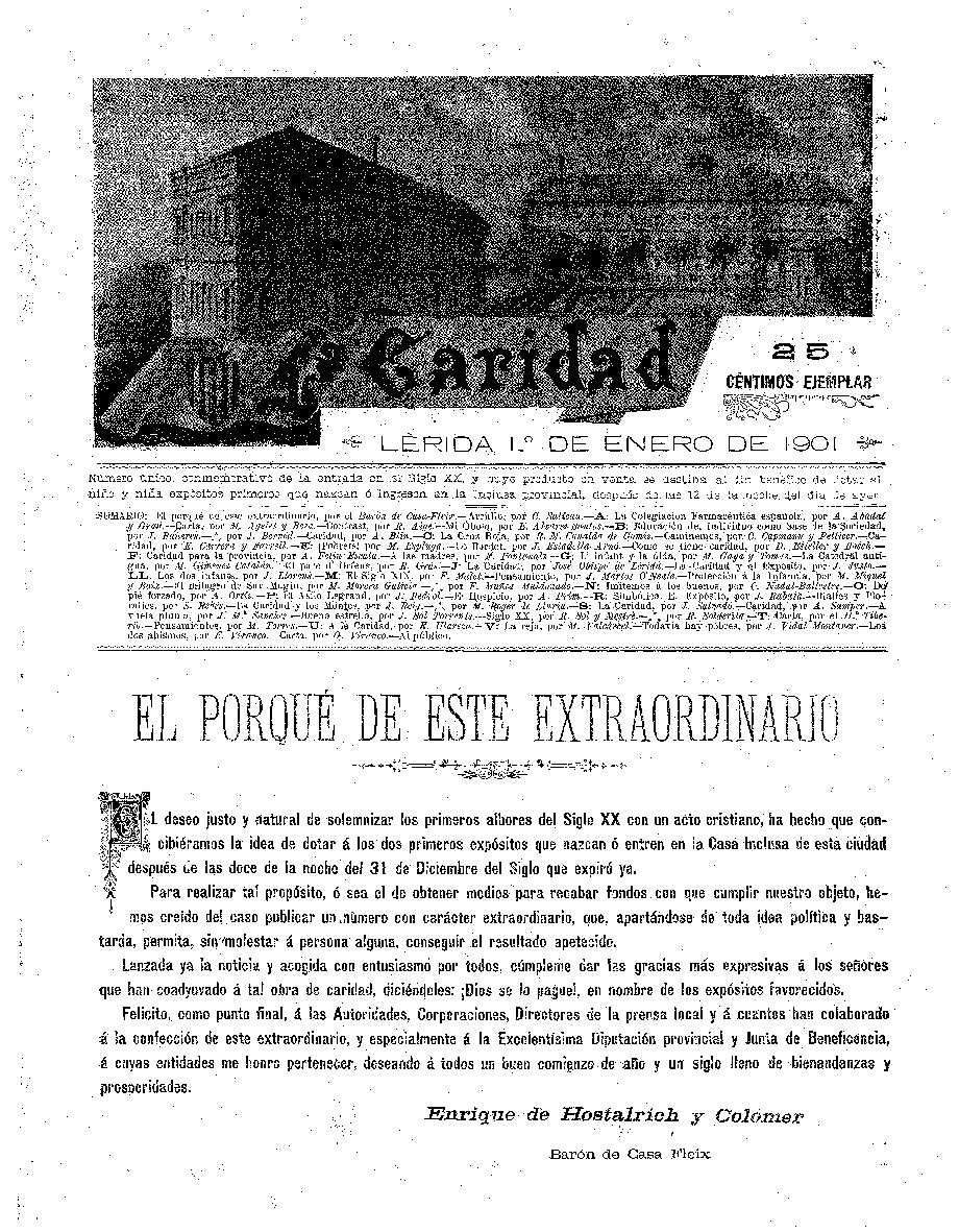 CARIDAD, LA, 1/1/1901 [Issue]