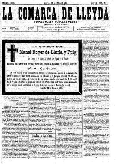 COMARCA DE LLEYDA, LA, 10/3/1901 [Issue]