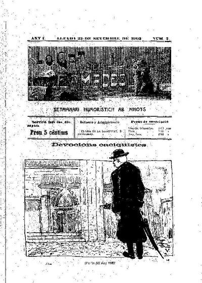 GAT DEL FAMADES, LO, 23/9/1905 [Ejemplar]