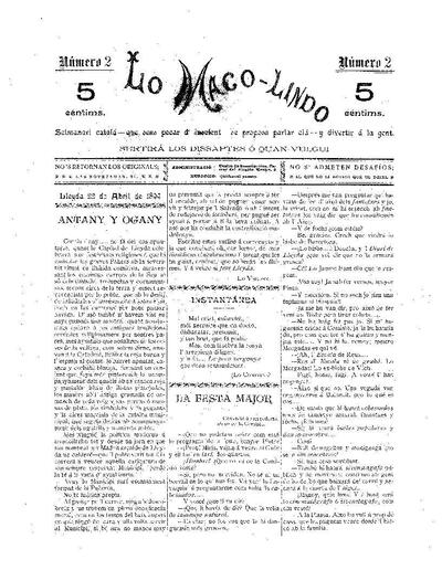 MACO LINDO, LO, 22/4/1899 [Issue]