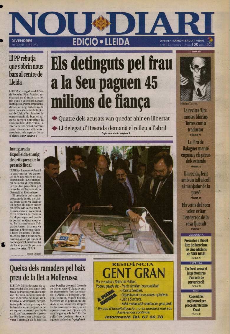 NOU DIARI, 30/4/1993 [Issue]