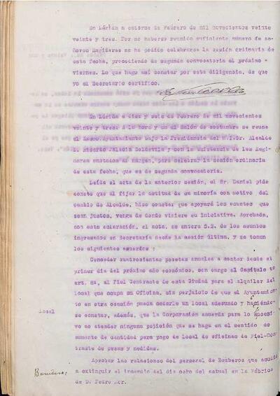 Actes del Ple de l'Ajuntament de Lleida, 16/2/1923 [Acta]