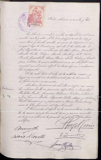 Actes del Ple de l'Ajuntament de Lleida, 24/8/1928, Sessió extraordinària [Acta]