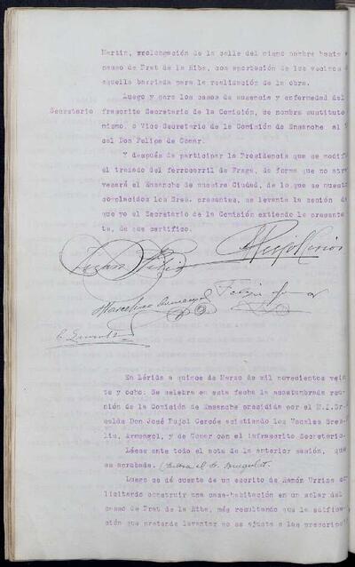 Actes de la Comissió Municipal d'Eixample, 15/3/1928 [Minutes]