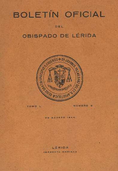 BOLETÍN OFICIAL DEL OBISPADO DE LÉRIDA, 1/1/1939 [Issue]