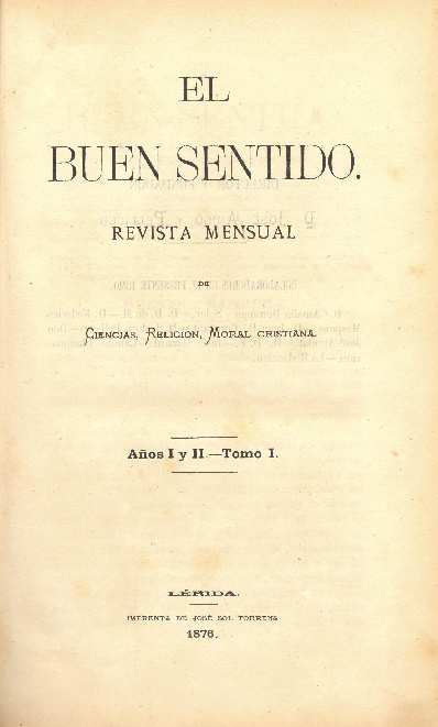 EL BUEN SENTIDO, 1/1/1875, BUEN SENTIDO, EL [Issue]