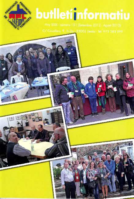 BUTLLETÍ INFORMATIU. ASSOCIACIÓ PROVINCIAL DE LARINGECTOMITZATS DE LLEIDA, 1/1/2012 [Ejemplar]