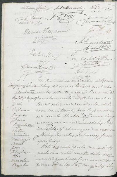 Actes del Ple de l'Ajuntament de Lleida, 5/1/1875 [Acta]