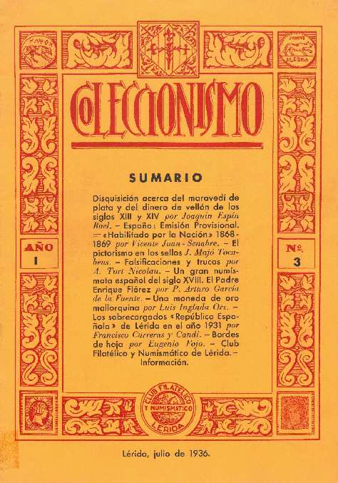 COLECCIONISMO, 1/1/1936 [Issue]