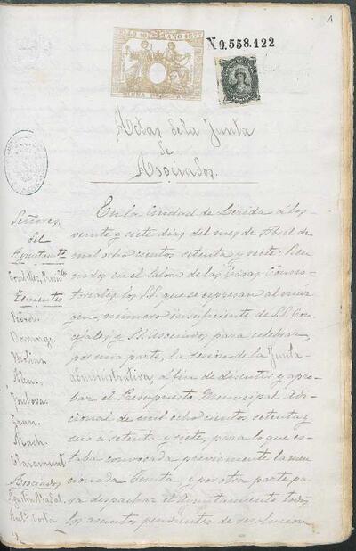 Actes de la Junta Municipal, 27/4/1877 [Minutes]