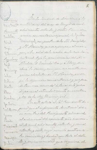 Actes de la Junta Municipal, 4/5/1877 [Minutes]