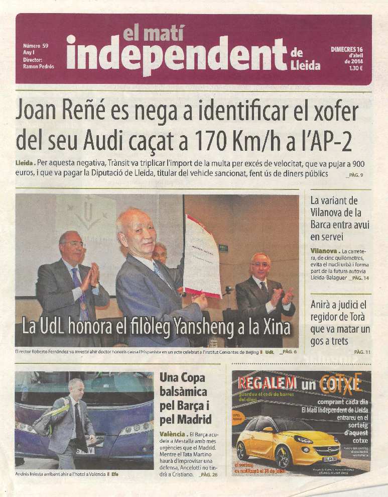 MATÍ INDEPENDENT DE LLEIDA, EL, 1/1/2014 [Issue]