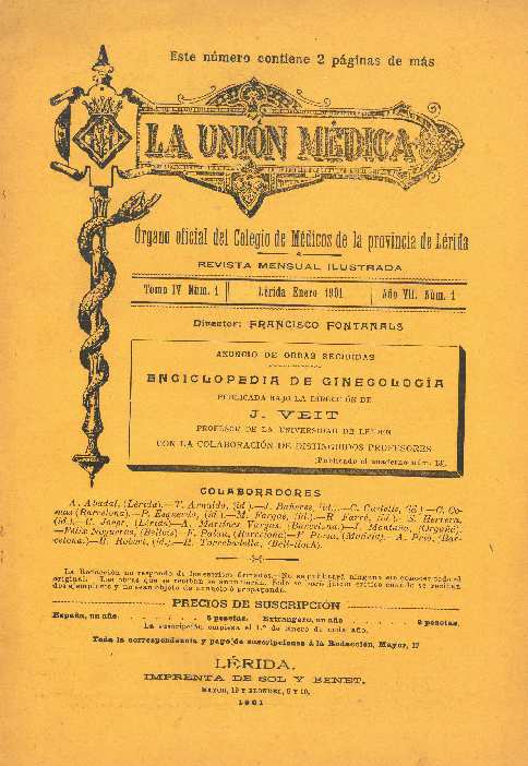 UNIÓN MÉDICA, LA, 1/1/1895 [Issue]