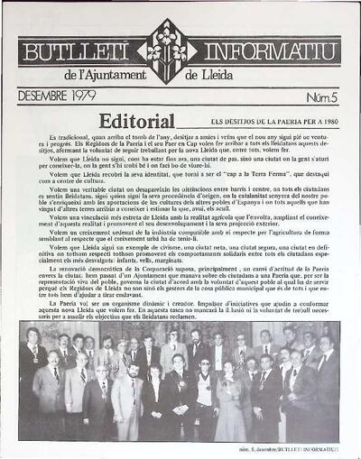 BUTLLETÍ INFORMATIU DE L'AJUNTAMENT DE LLEIDA, 12/1979 [Exemplar]