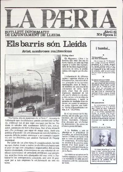 BUTLLETÍ INFORMATIU DE L'AJUNTAMENT DE LLEIDA, 4/1981 [Exemplar]