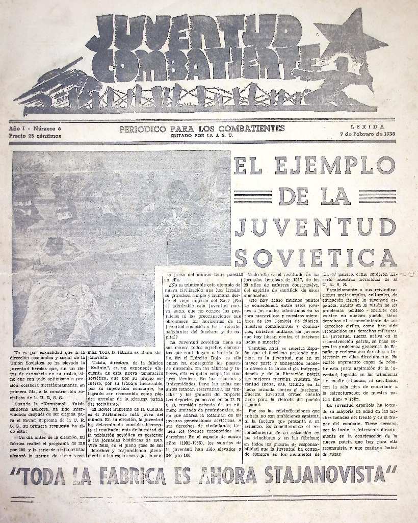JUVENTUD COMBATIENTE, 1/1/1938 [Ejemplar]