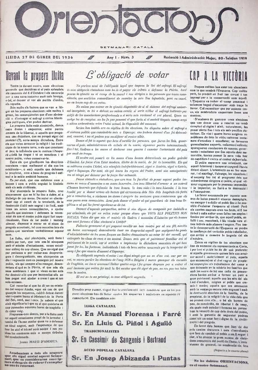 ORIENTACIONS, 1/1/1936 [Exemplar]