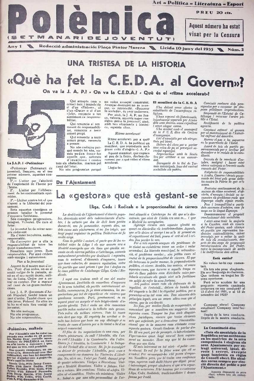 POLÈMICA, 1/1/1935 [Issue]