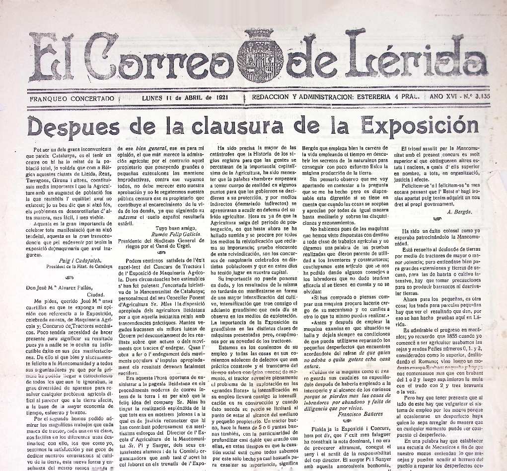 CORREO DE LÉRIDA, EL, 1/1/1917 [Exemplar]