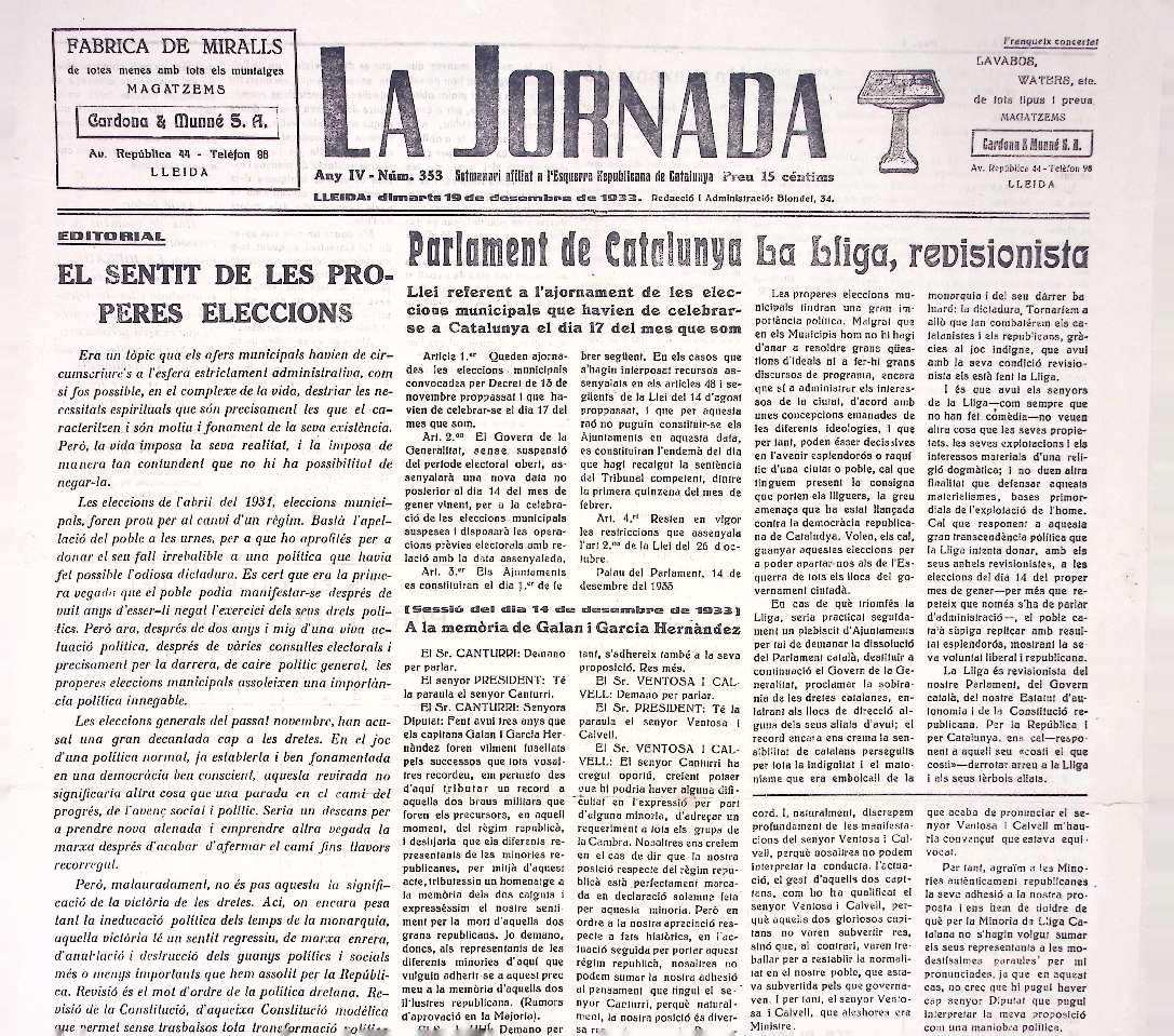 JORNADA, LA, 1/1/1930 [Exemplar]