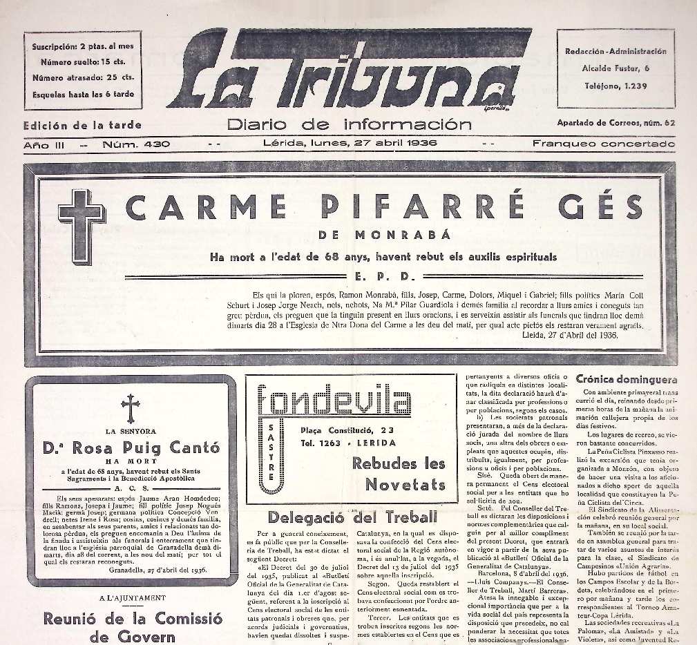 TRIBUNA, LA, 1/1/1935 [Exemplar]