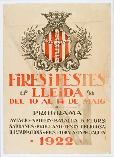 Cartell de Festa Major de 1922 [Documento de archivo]