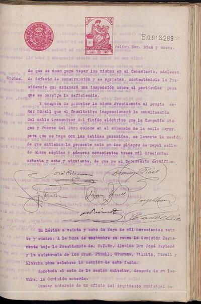 Actes de la Comissió Municipal Permanent, 28/5/1924 [Acta]