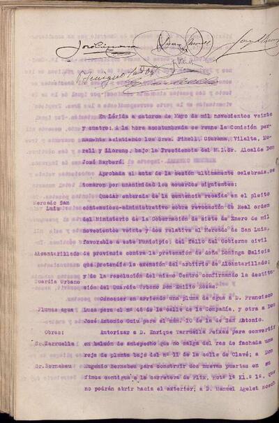Actes de la Comissió Municipal Permanent, 14/5/1924 [Acta]
