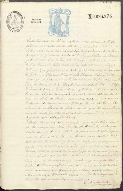 Actes de la Junta Municipal, 15/7/1874 [Minutes]