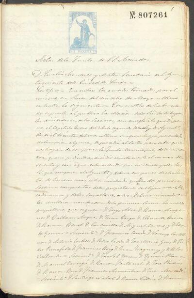 Actes de la Junta Municipal, 1/7/1872 [Minutes]