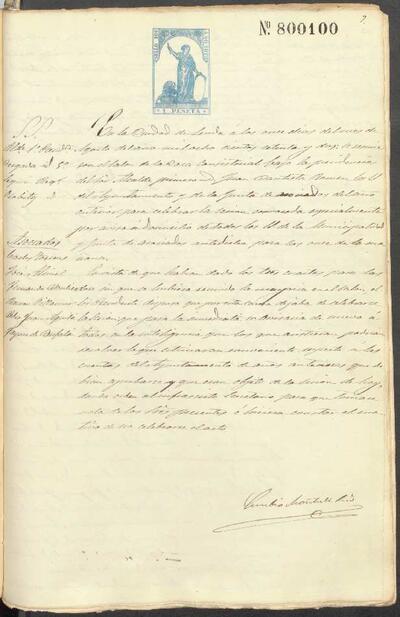 Actes de la Junta Municipal, 11/8/1872, DiligÃ¨ncia [Minutes]