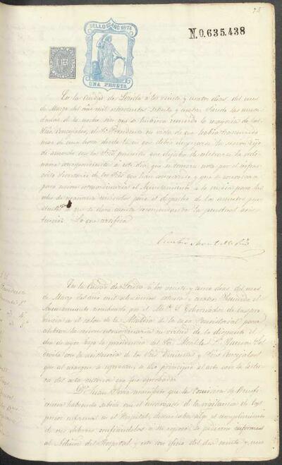 Actes del Ple de l'Ajuntament de Lleida, 24/3/1874, Diligència [Minutes]