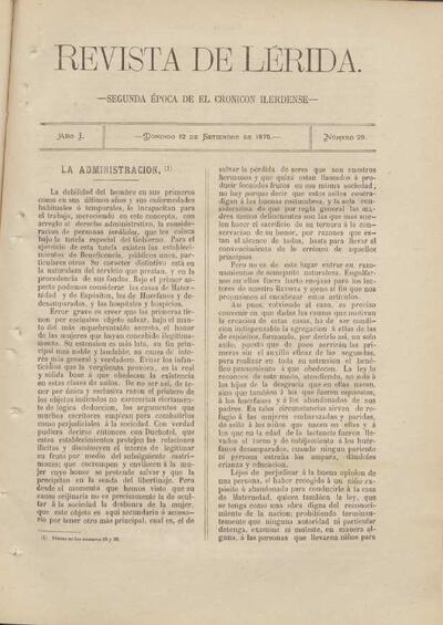 REVISTA DE LÉRIDA, 12/9/1875 [Exemplar]