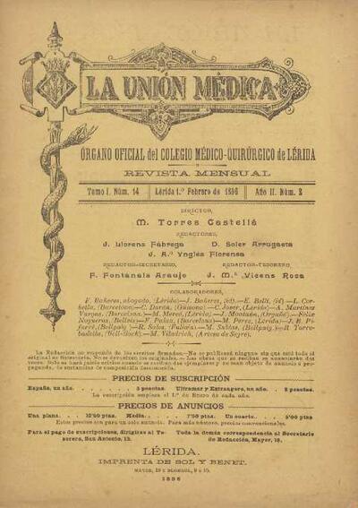 UNI&Oacute;N M&Eacute;DICA, LA, #2, 1/2/1896 [Issue]