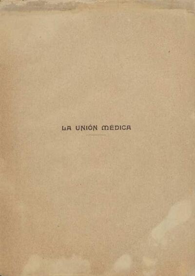 UNI&Oacute;N M&Eacute;DICA, LA, 1896, &Iacute;NDEX [Issue]