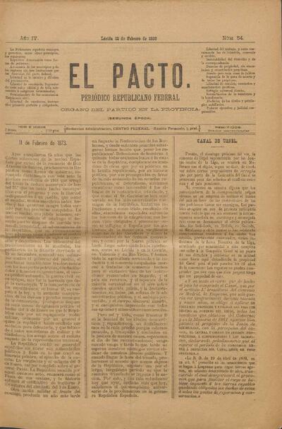 PACTO, EL, #54, 12/2/1888 [Issue]